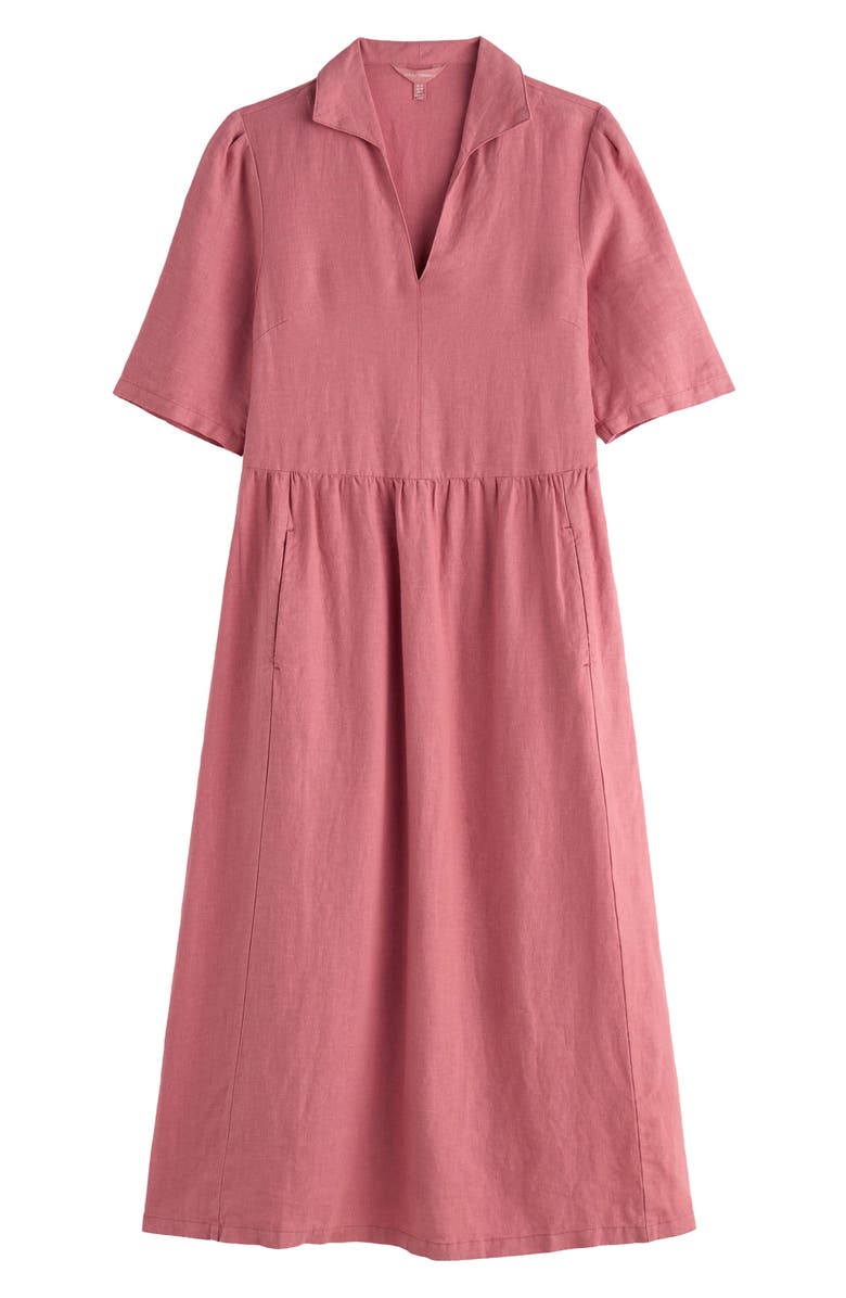 Seasalt Cornwall Fen Linen Midi Dress, Alternate, color, Wild Rose Swatch