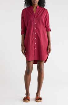 Frank & Eileen Tori Surplice Neck Button-Up Shirt Dress