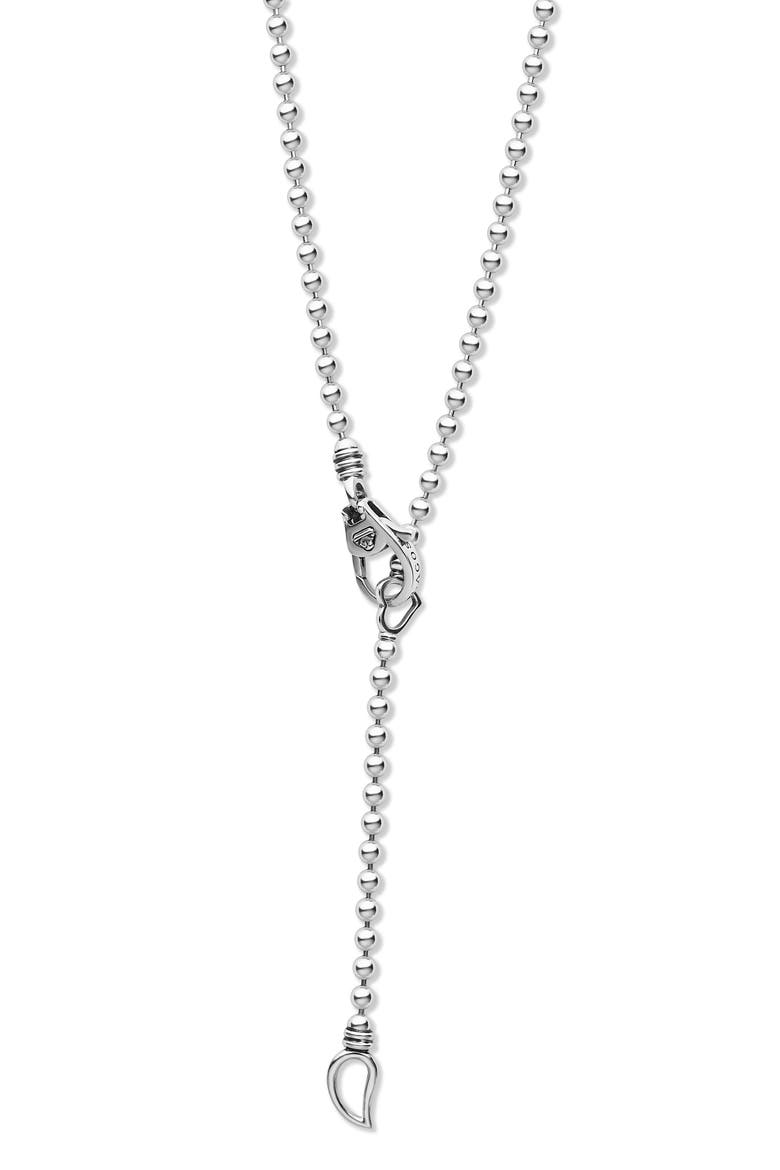 Caviar Spark Lightning Bolt Diamond Pendant Necklace, Alternate, color, SILVER