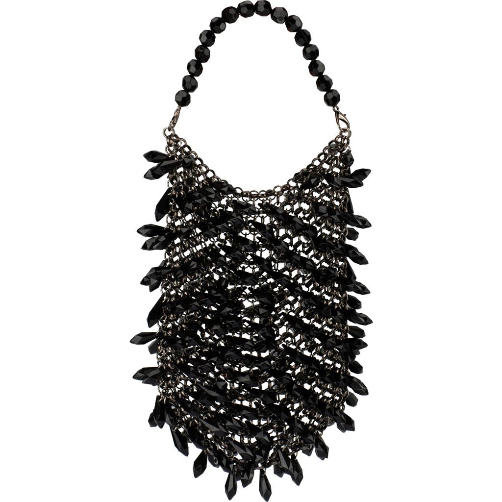 Olga Berg Florence Chainmail Convertible Shoulder Bag In Black