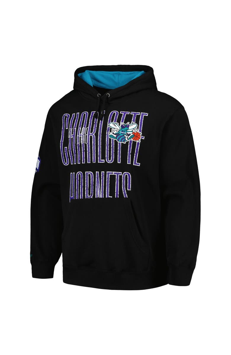 Mitchell & Ness Men's Mitchell & Ness Black Charlotte Hornets Hardwood Classics OG 2.0 Pullover Hoodie, Alternate, color, 