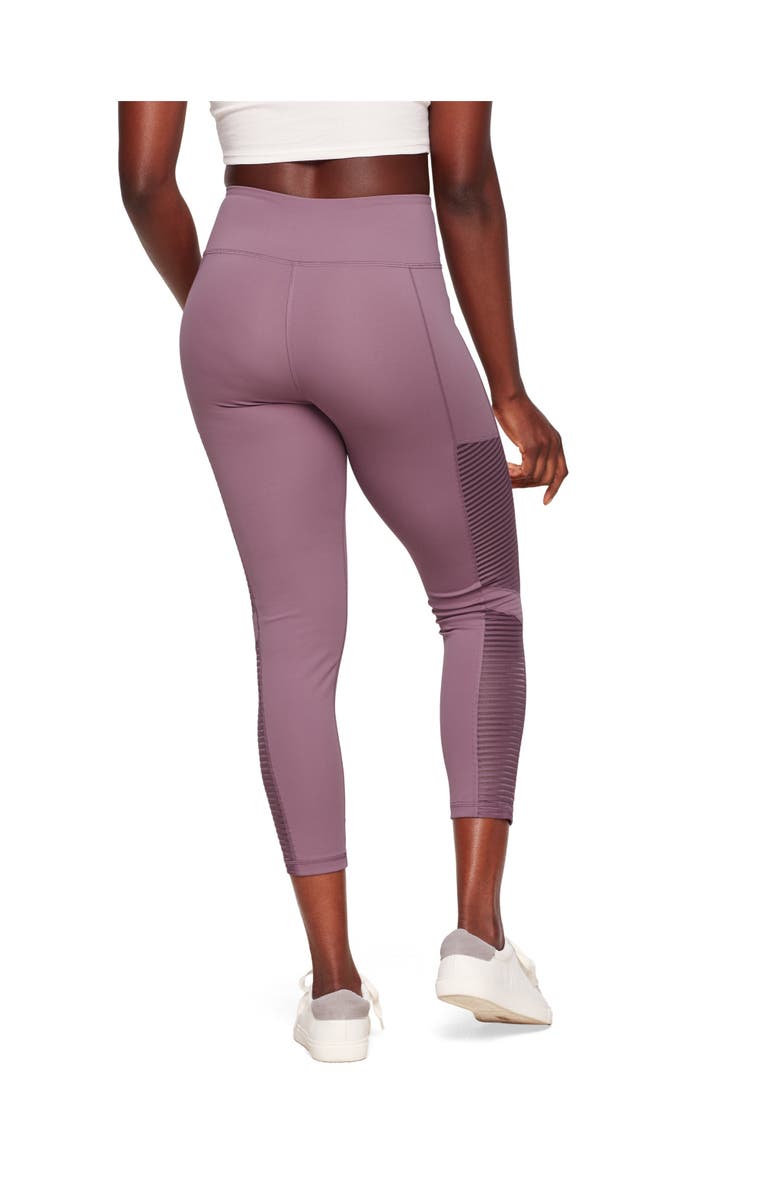 Adore Me Cali Active 7/8 Legging With Striped Mesh, Alternate, color, Dark Purple