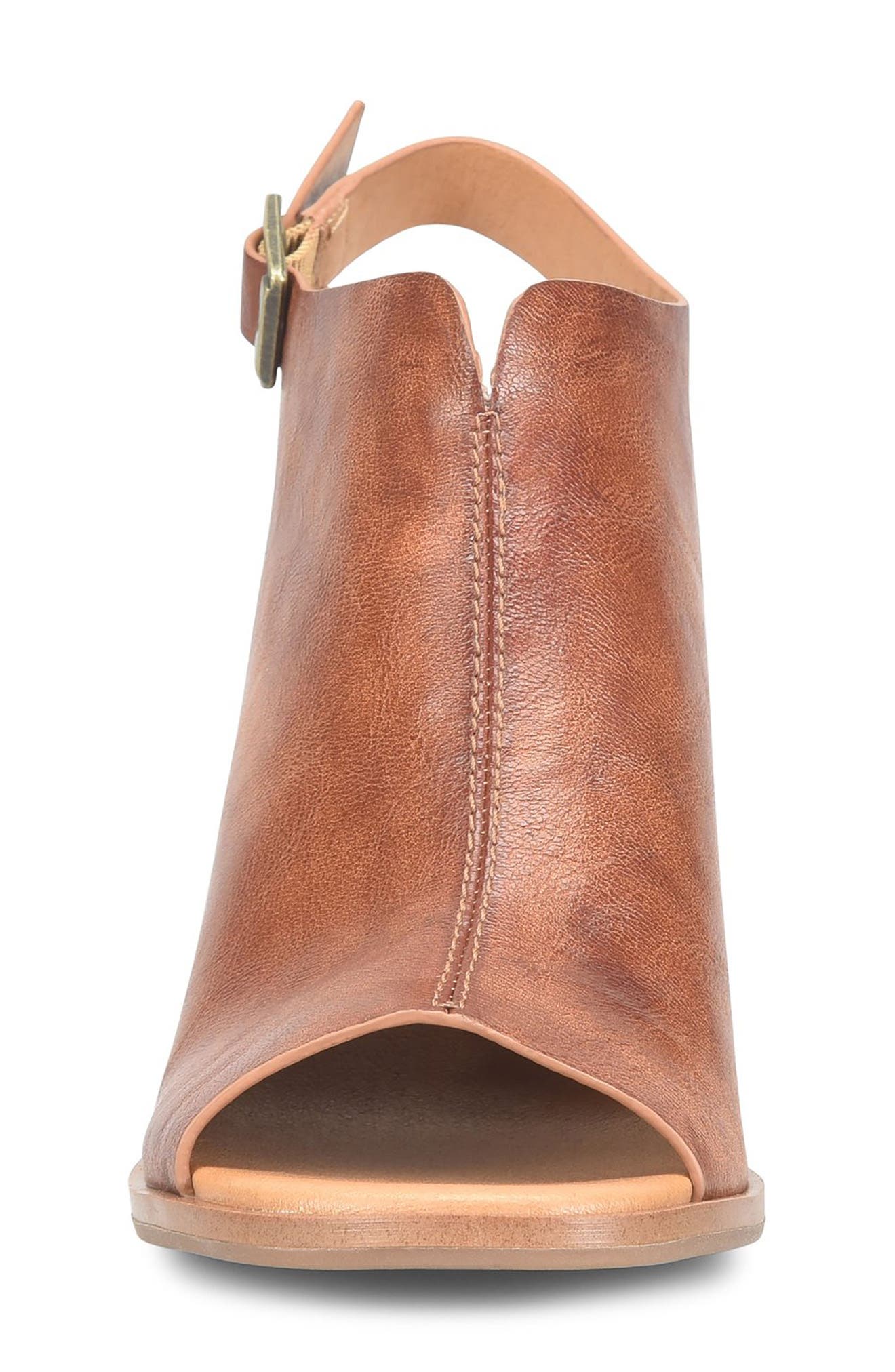 KORKS Paula Block Heel Slingback Sandal, Alternate, color, Tan