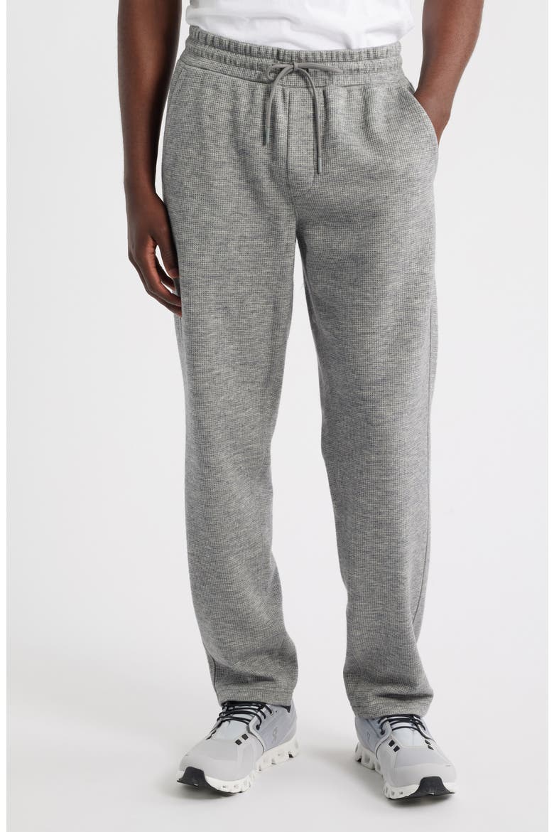 Waffle Knit Joggers, Main, color, GREY HEATHER