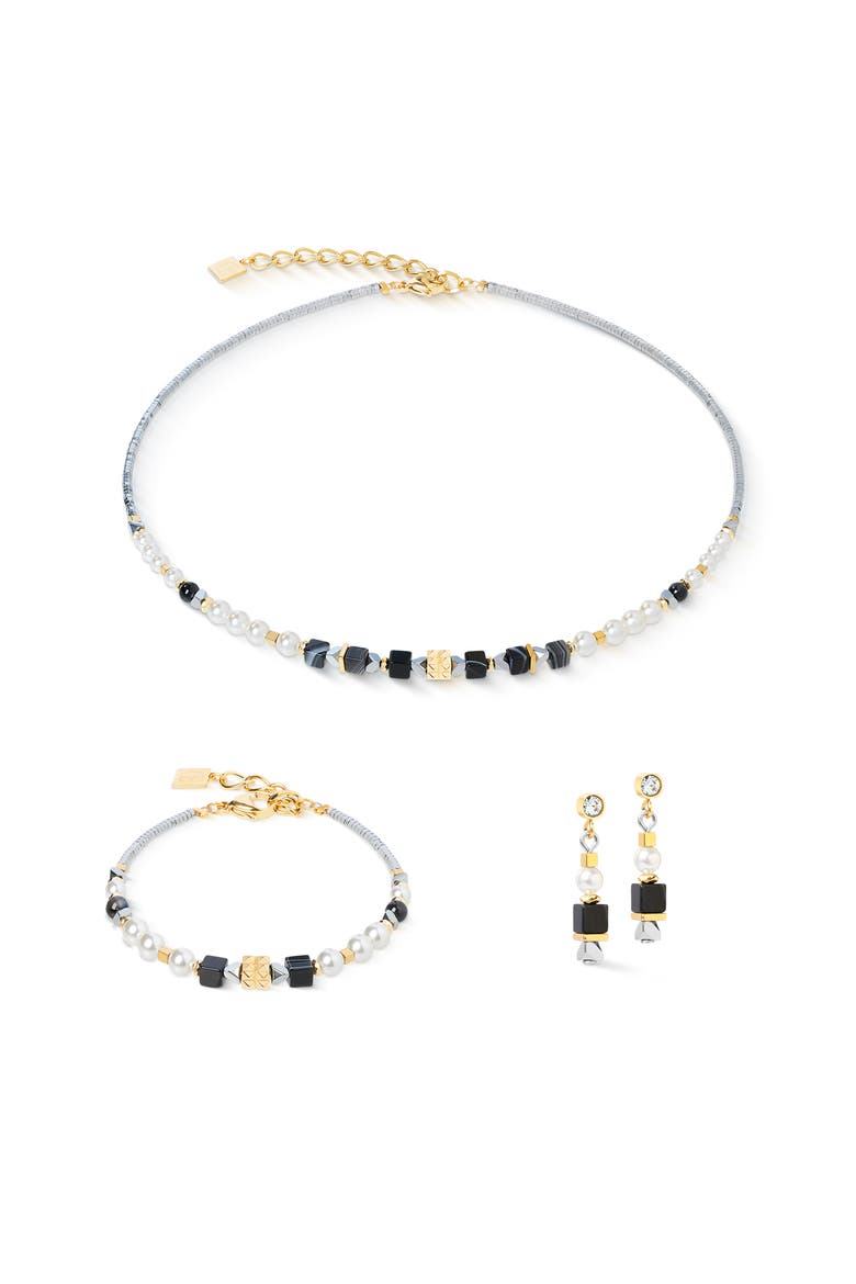 Modern Elegance Spikes Gold Necklace, Alternate, color, Gold