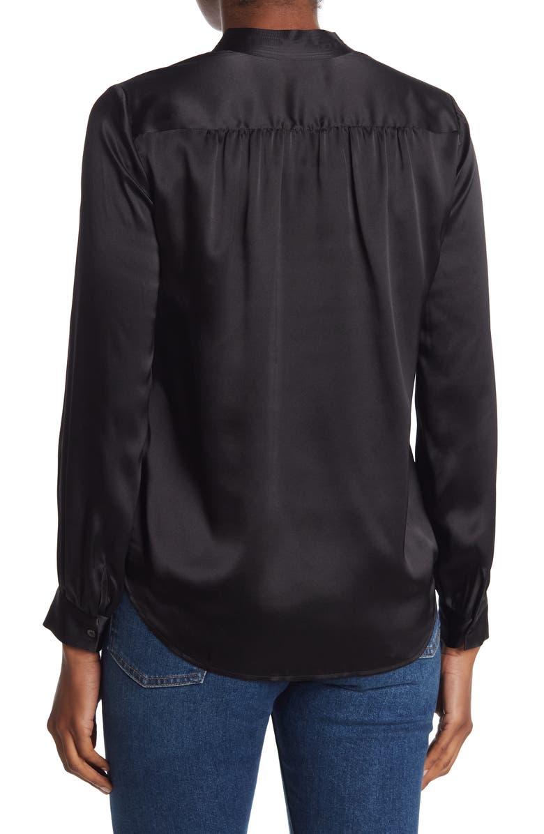 L'AGENCE Bianca Silk Satin Blouse, Alternate, color, 