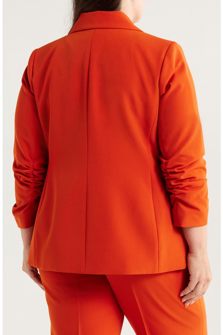 Ruched Sleeve Jacket, Alternate, color, PERSIMMON