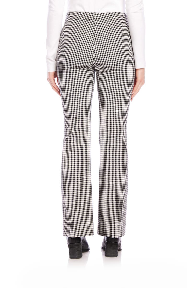 Karen Kane Check Woven Bootcut Pants, Alternate, color, Black/ Off White
