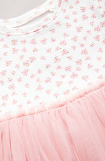 Kids' Floral Mesh Twofer Dress