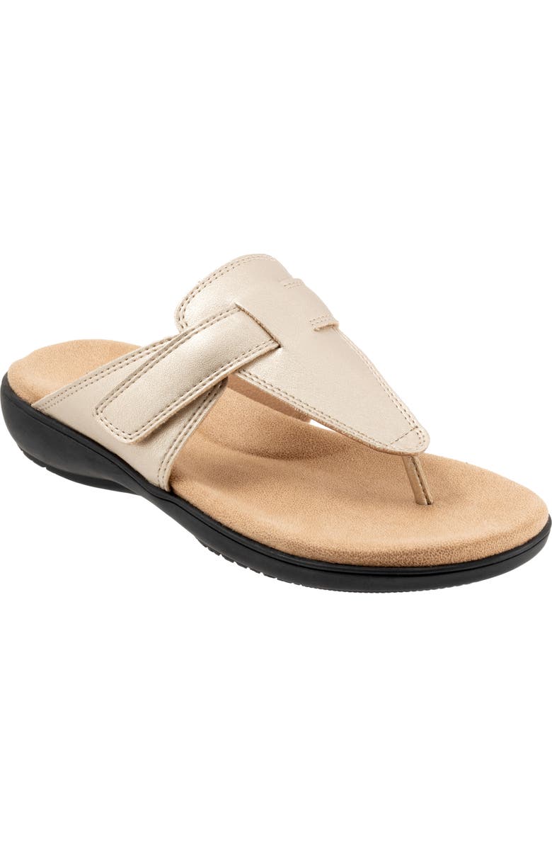 Trotters Robin Flip Flop, Main, color, Gold Metallic