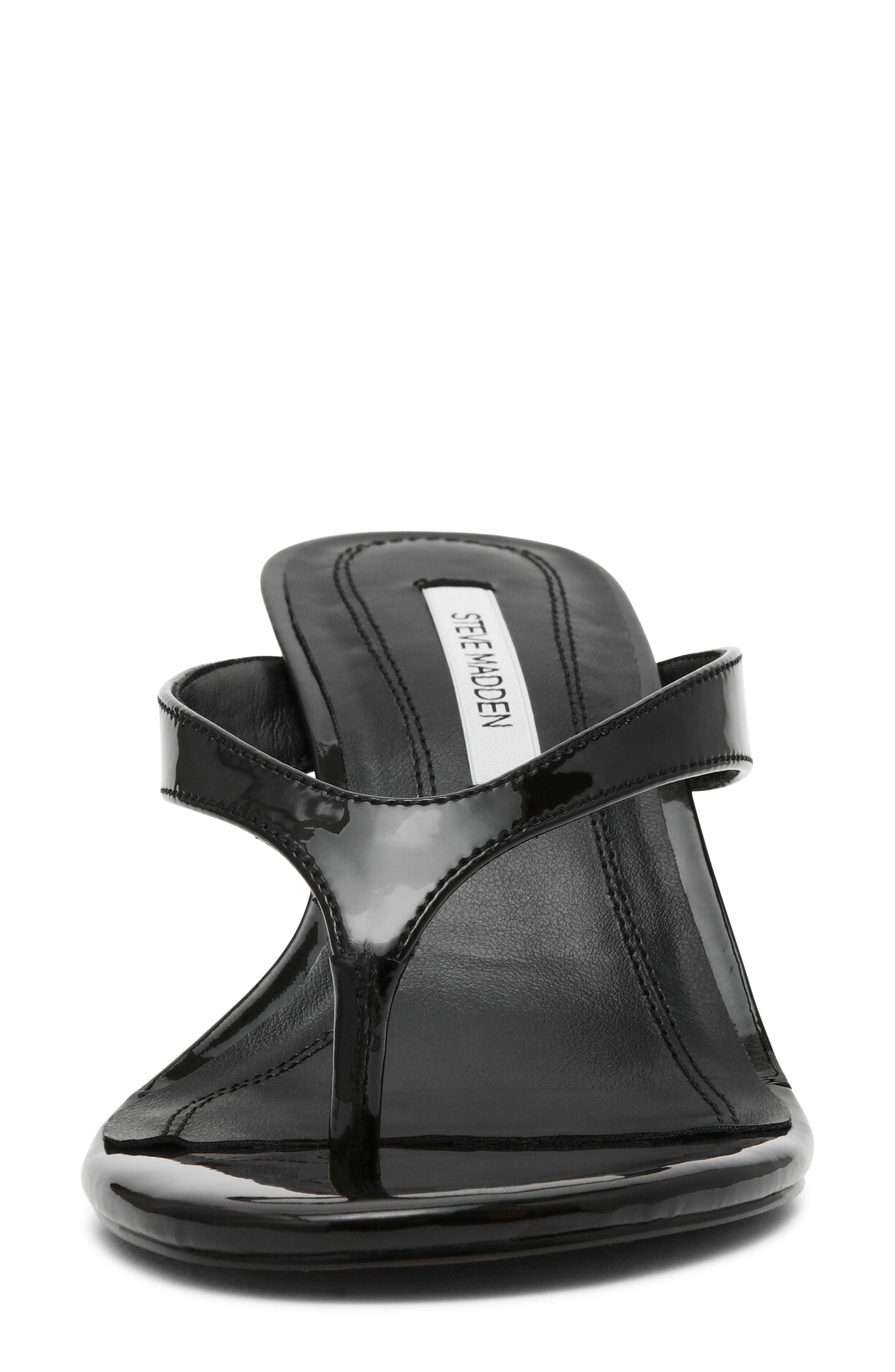 Steve Madden Faroh Flip Flop, Alternate, color, Black Patent