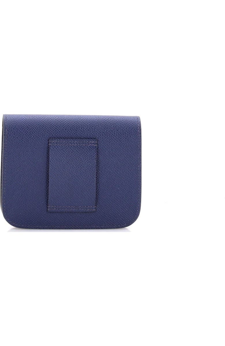 Pre-Owned Hermes Constance Slim Wallet Epsom, Alternate, color, Bleu Navy