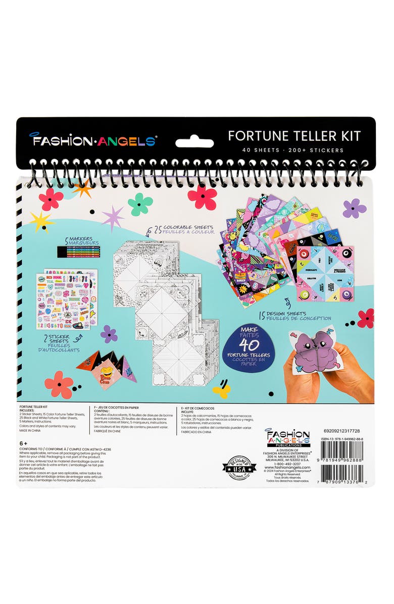 Fashion Angels Secret Message Fortune Teller Set 40 Origami Sheets, Alternate, color, Multicolored