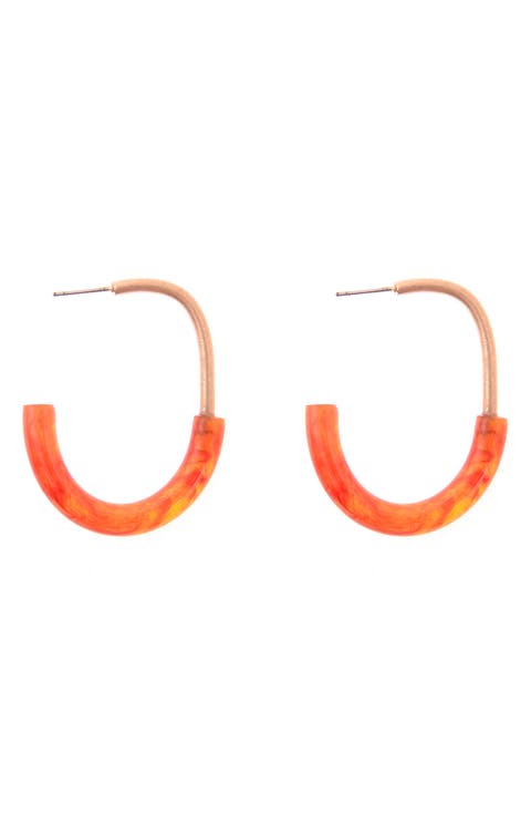 Resin Hoop Earrings