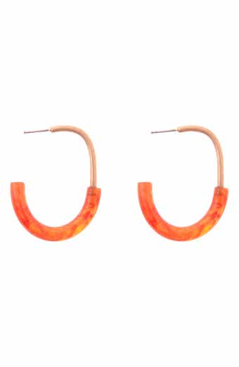 ZAXIE By Stefanie Taylor Resin Hoop Earrings