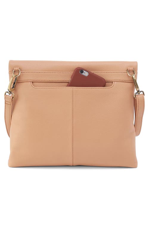Hobo Draft Leather Crossbody Bag In Porcini