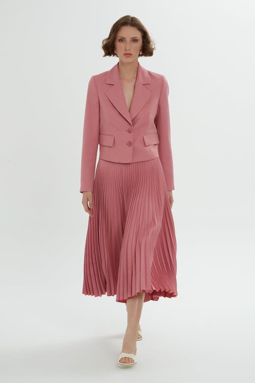 Gizia Pink Set With Pleated Skirt In Pink