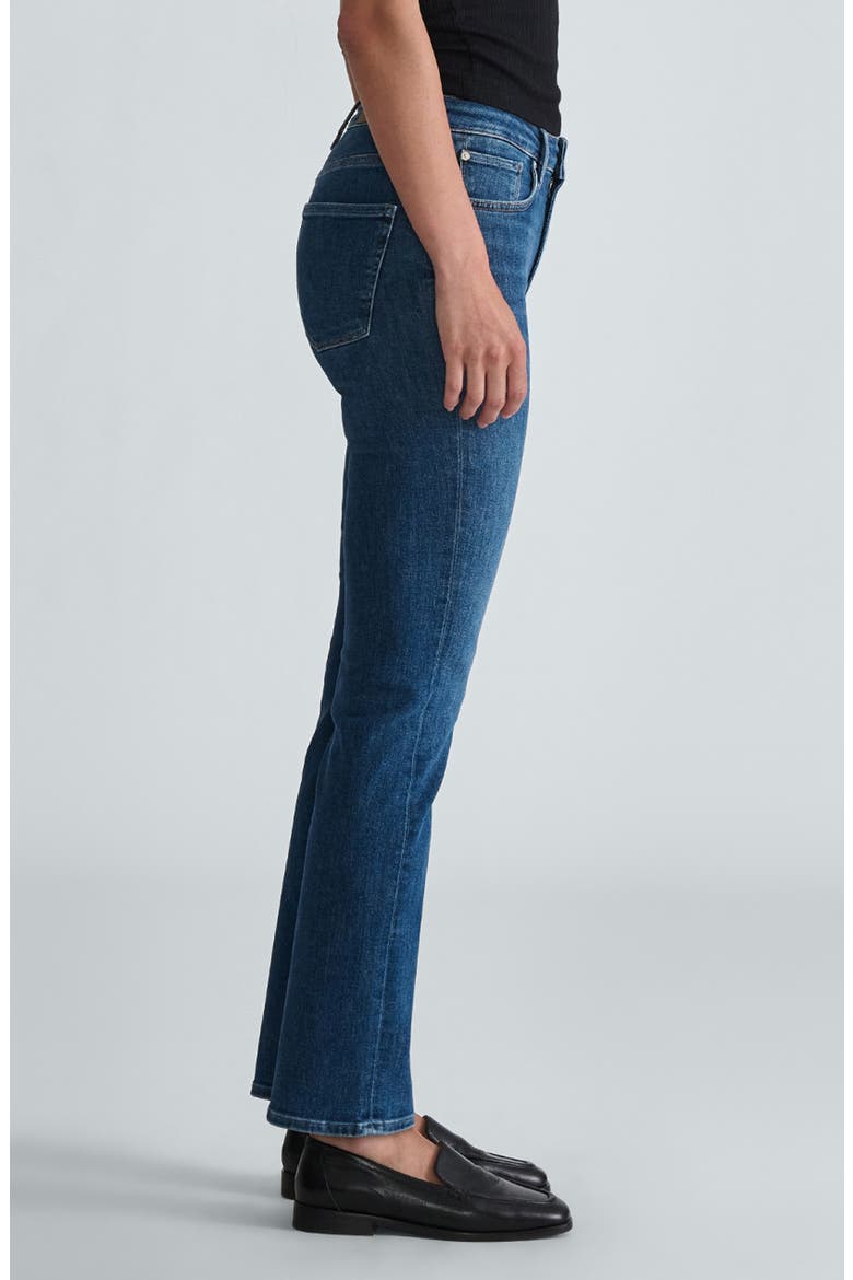 Kendra High Waist Straight Leg Jeans, Alternate, color, MID BRUSHED FLEX BLUE