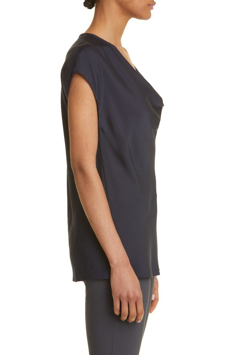 Vince Cowl Neck Cap Sleeve Silk Blend Blouse, Alternate, color, Coastal