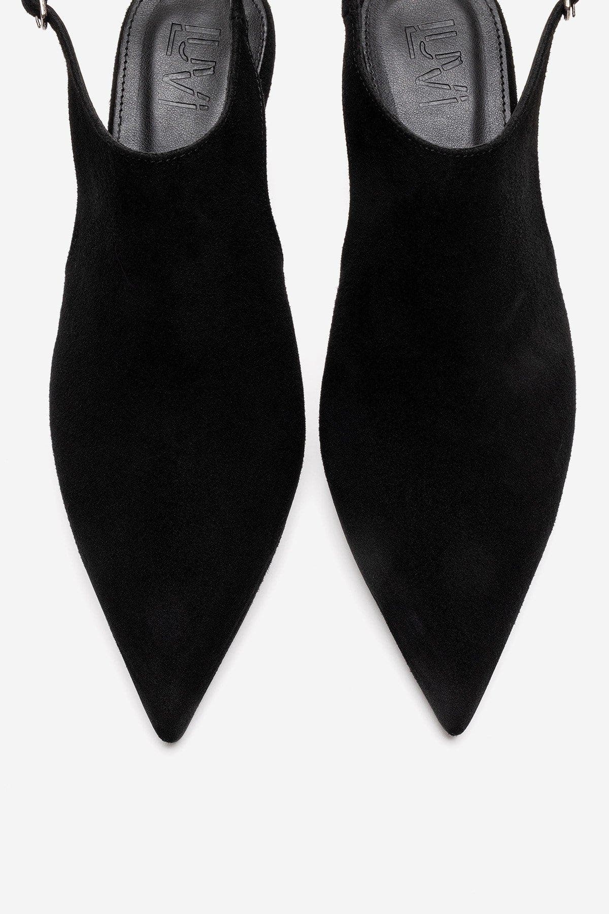 Prologue Shoes Vosalie Slingback Stiletto Pump, Alternate, color, Black Suede