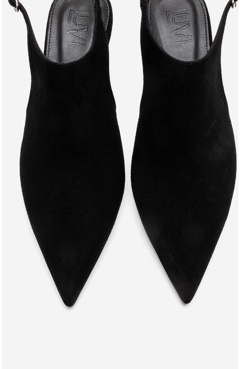 Prologue Shoes Vosalie Slingback Stiletto Pump, Alternate, color, Black Suede