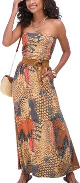 LASCANA Women's Bandeau Maxi Dress