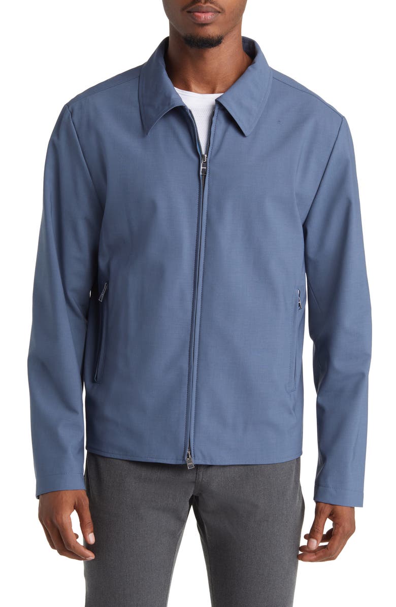 BOSS Hanry Wool Blend Jacket, Alternate, color, Open Blue