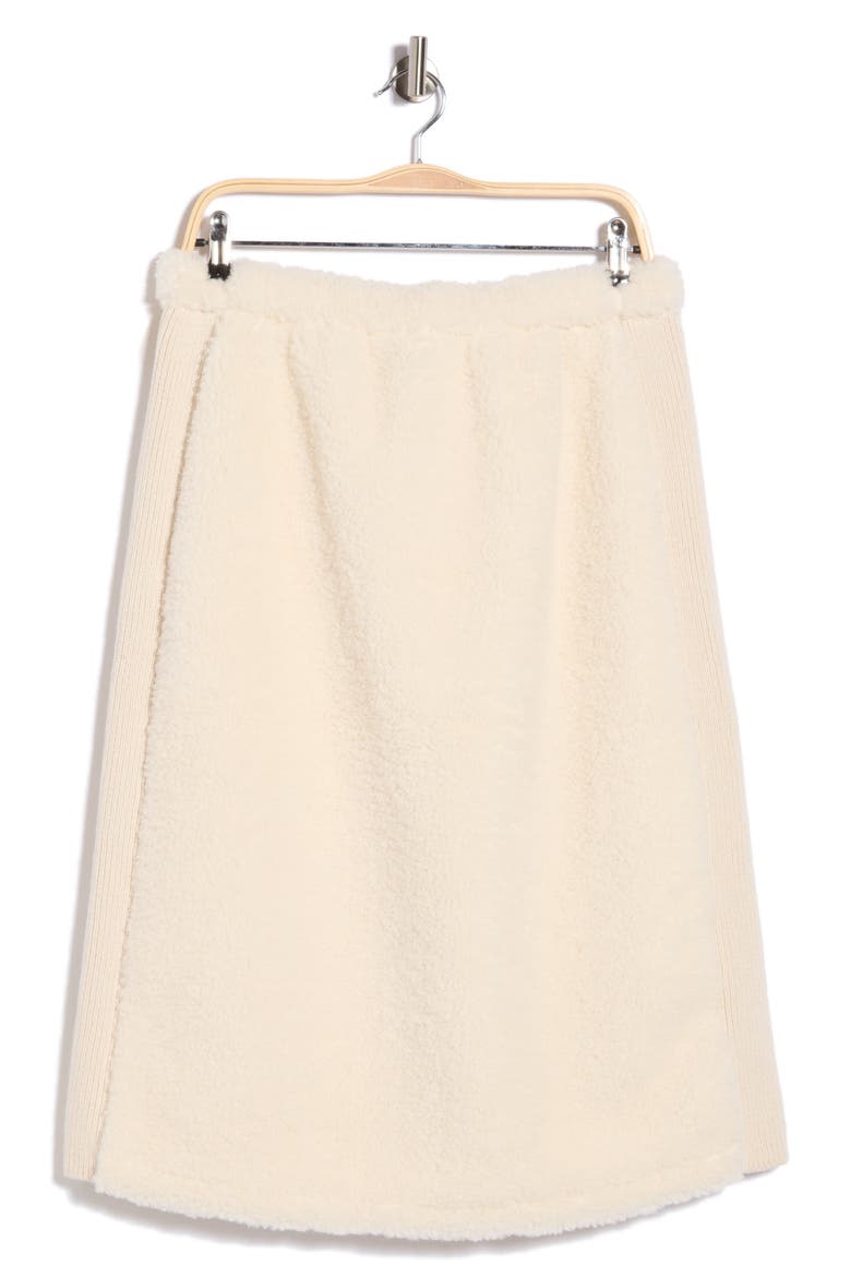 Kaleo Chateau Plush & Knit Skirt, Alternate, color, CREAM