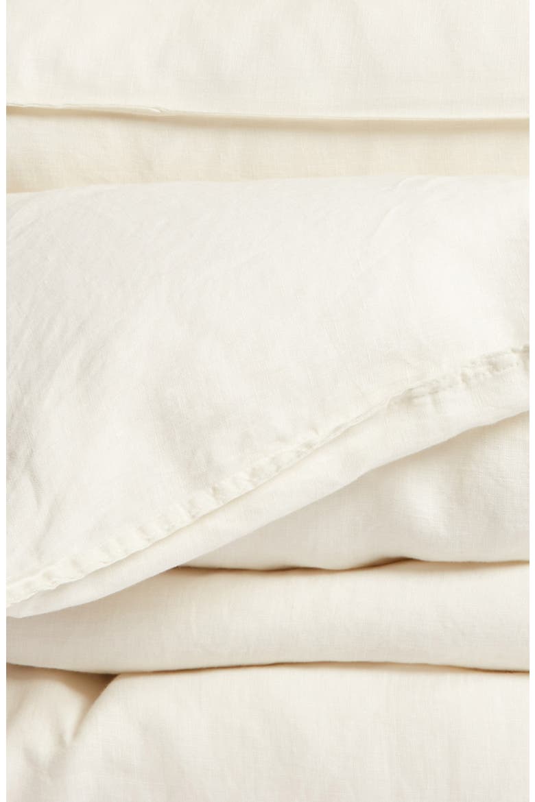 Parker Linen Duvet Cover & Sham Set, Alternate, color, CREAM