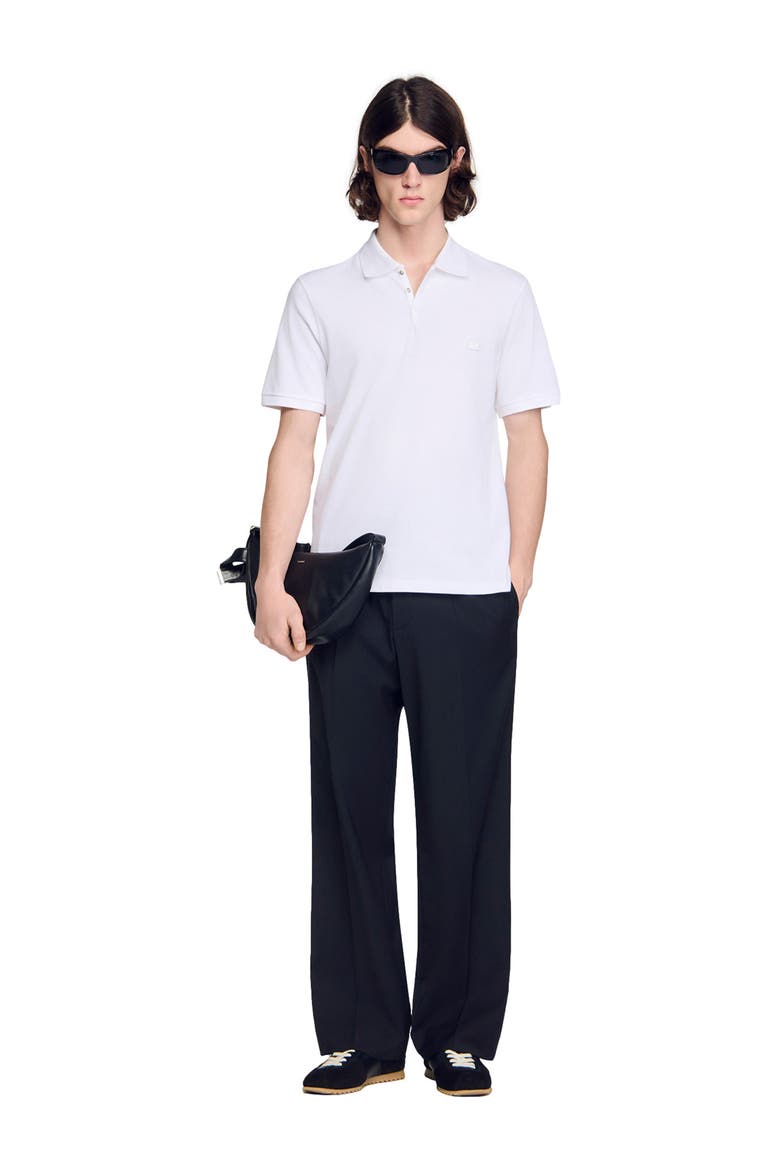 Logo polo shirt, Alternate, color, White