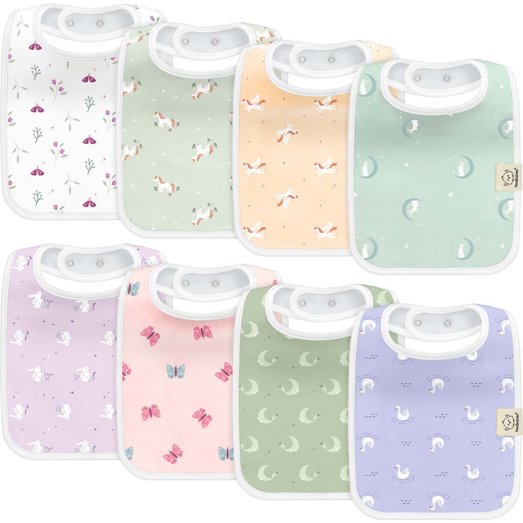 Keababies 8-pack Coast Drool Bibs In Lunaris