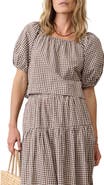 Marine Layer Gia Gingham Pima Cotton Top