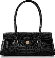 Brahmin Dayan Croc Embossed Leather Satchel