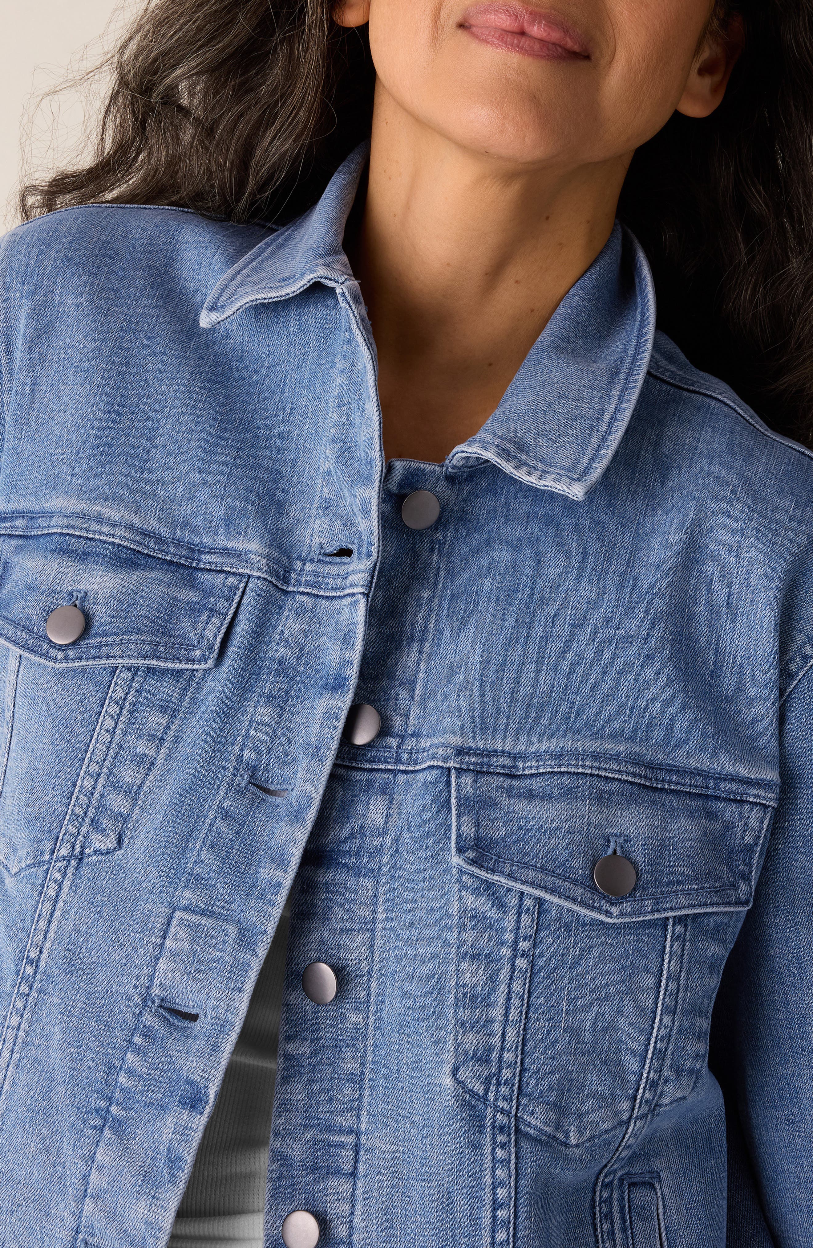 Stretch Organic Cotton Blend Denim Jacket (Women) | Nordstrom