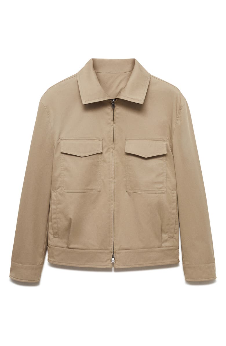 MANGO Relaxed Fit Cotton Blend Jacket, Main, color,