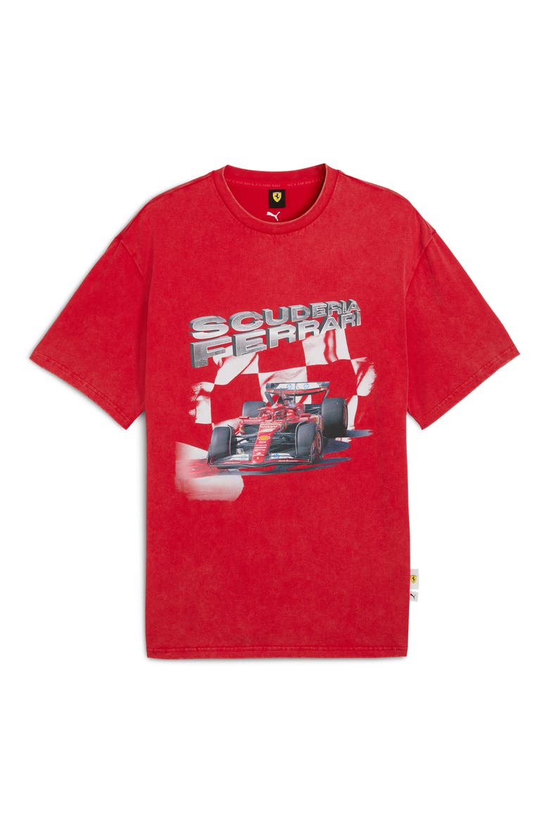 Scuderia Ferrari Sportswear Cotton Graphic T-Shirt, Alternate, color, ROSSO CORSA