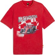 PUMA Scuderia Ferrari Sportswear Cotton Graphic T-Shirt