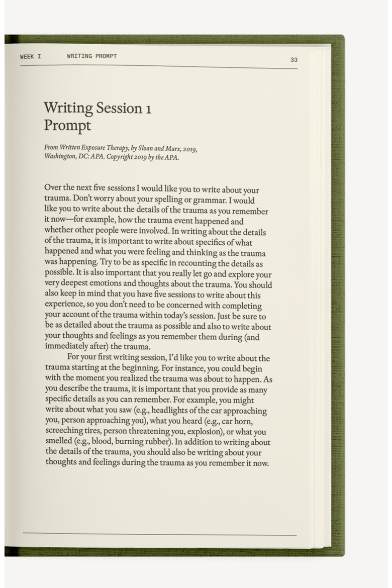 The After-Trauma Notebook, Alternate, color, Dark Olive Green