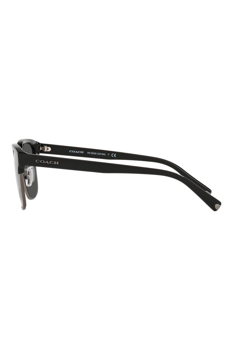 52mm Square Sunglasses, Alternate, color, BLACK GUNMETAL