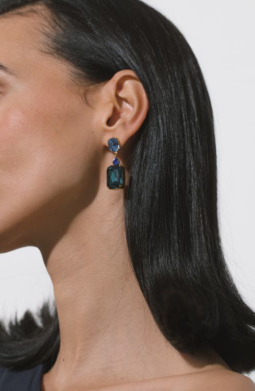 Jennifer Behr Justine Crystal Drop Earrings In Blue