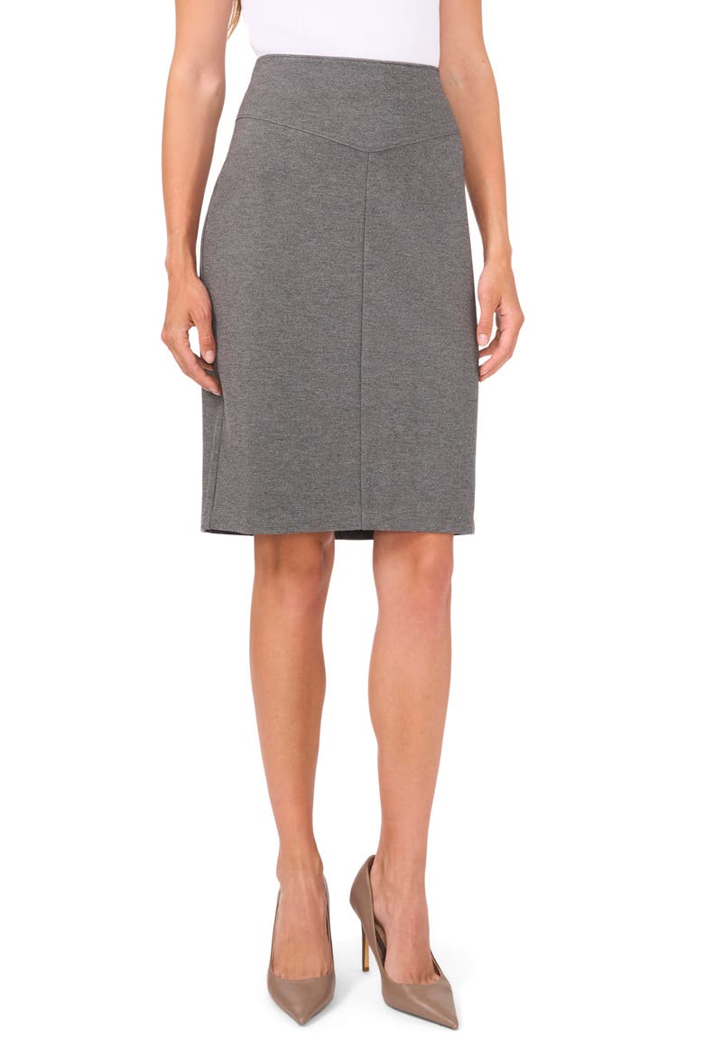 Seamed Pencil Skirt, Main, color, SILVER SMOKE
