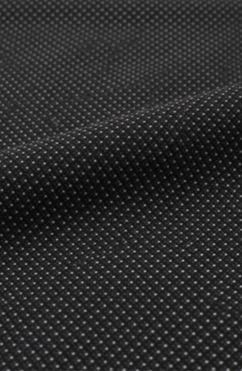 Report Collection Geo Print Short Sleeve Stretch Button-Up Shirt, Alternate, color, Black