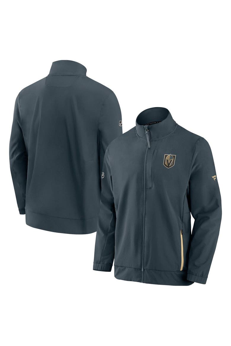 Men's Fanatics Branded Gray Vegas Golden Knights Authentic Pro Rink Coaches Full-Zip Jacket, Main, color, Gray