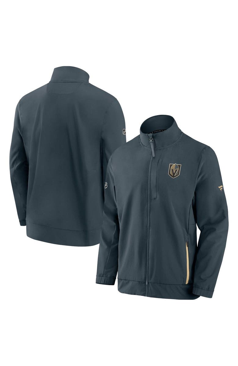 FANATICS Men's Fanatics Branded Gray Vegas Golden Knights Authentic Pro Rink Coaches Full-Zip Jacket, Main, color, Gray