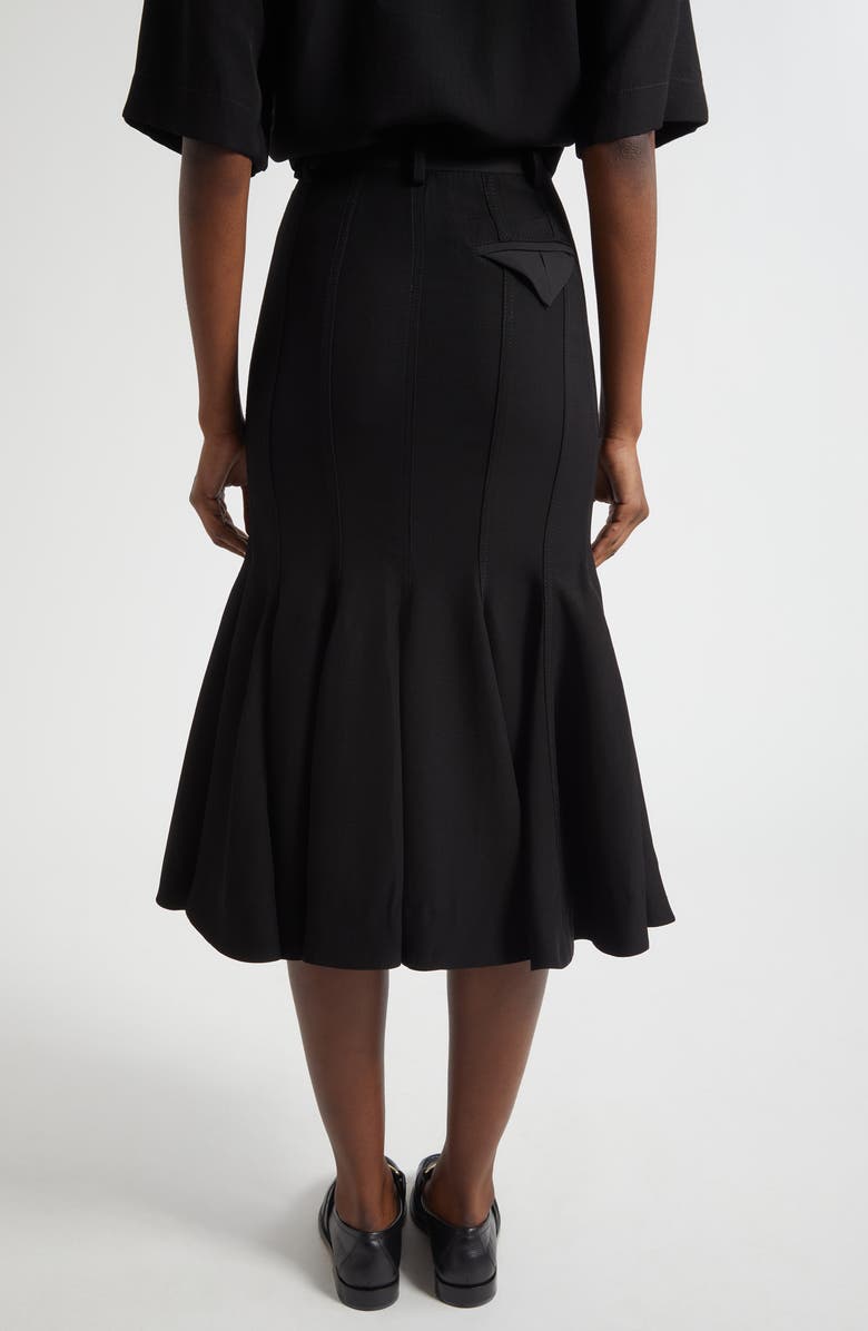 Bottega Veneta Fit & Flare Skirt, Alternate, color, 1000 Black