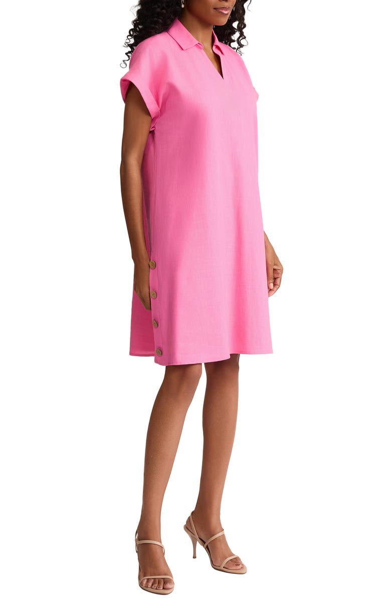 Jones New York Linen Blend Shift Dress, Alternate, color, Dutch Pink