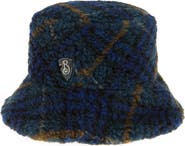 Burberry Floppy Shield Wool Blend Fleece Bucket Hat