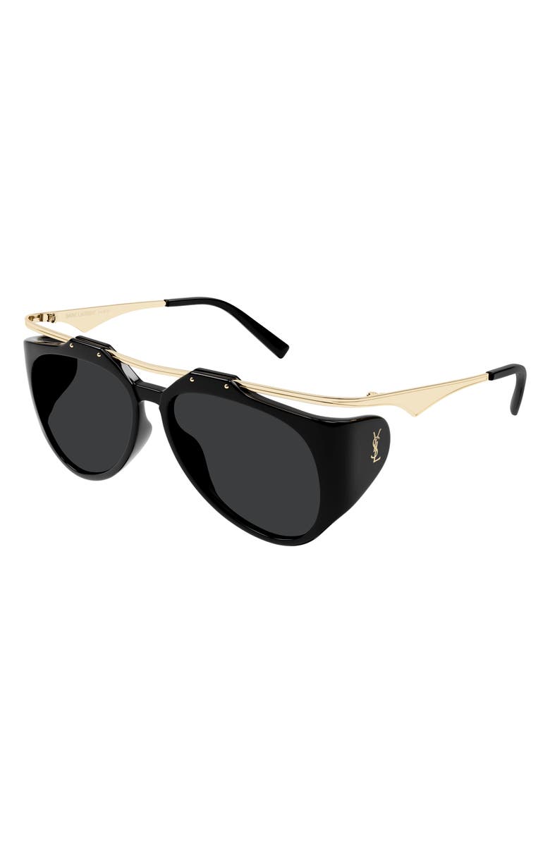 Saint Laurent 55mm Irregular Sunglasses, Alternate, color, 