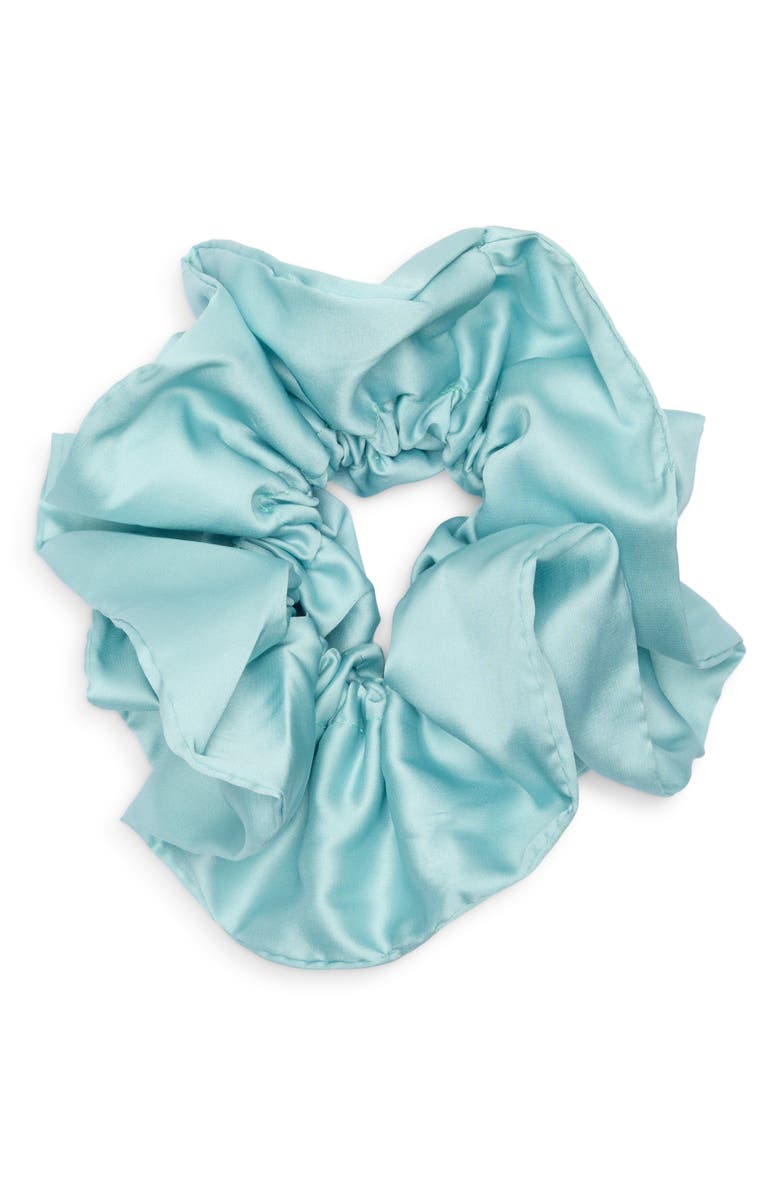 NATASHA Oversize Satin Scrunchie, Main, color, Mint