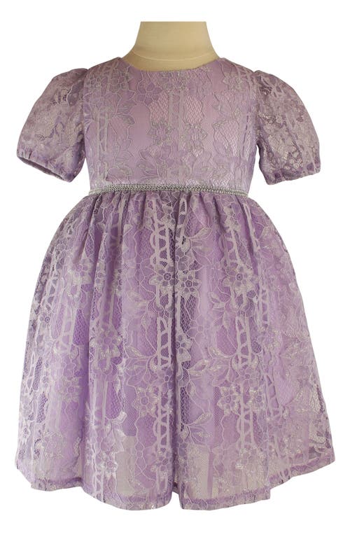 Popatu Kids' Floral Lace Dress in Lavender 